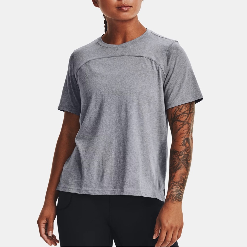 Under Armour Women's UA Stadium T-Shirt Gray Size L – NWT – Soft Cotton Blend